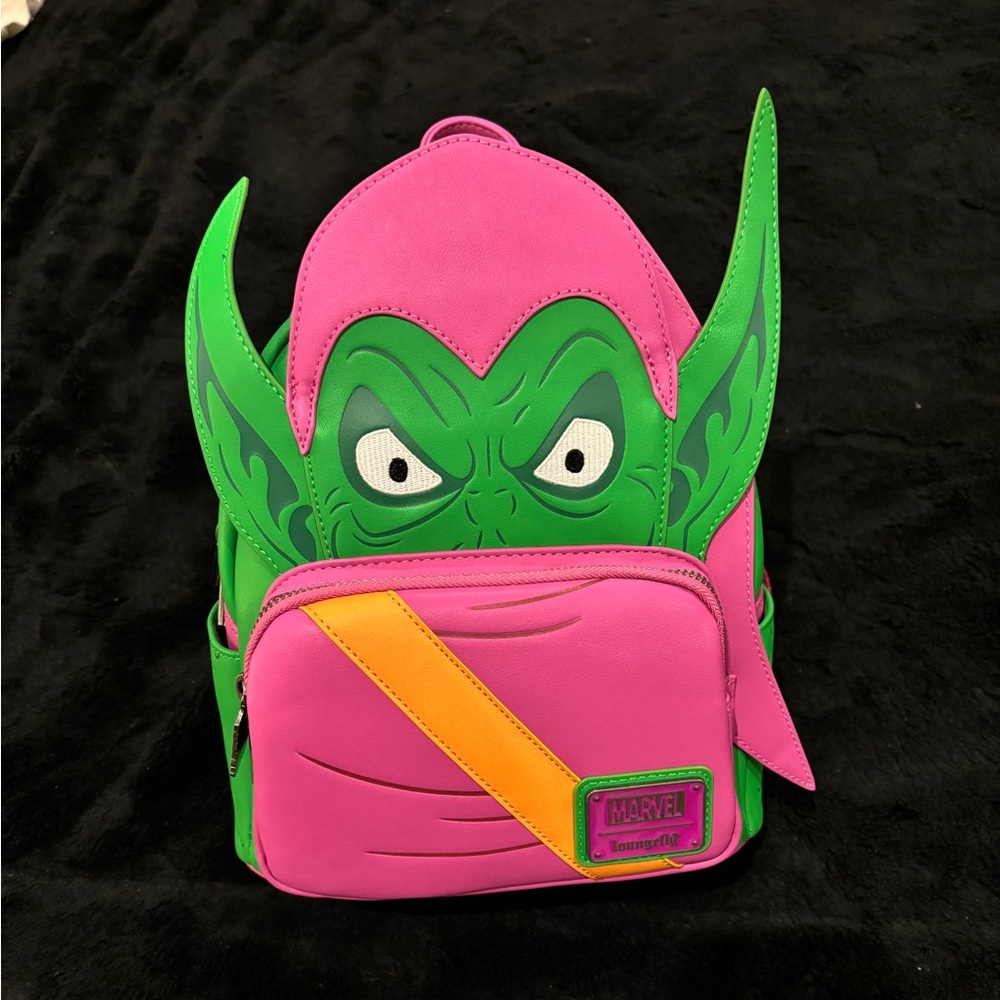 Loungefly Marvel Green & Pink Green Goblin Mini Backpack with Yellow Accent